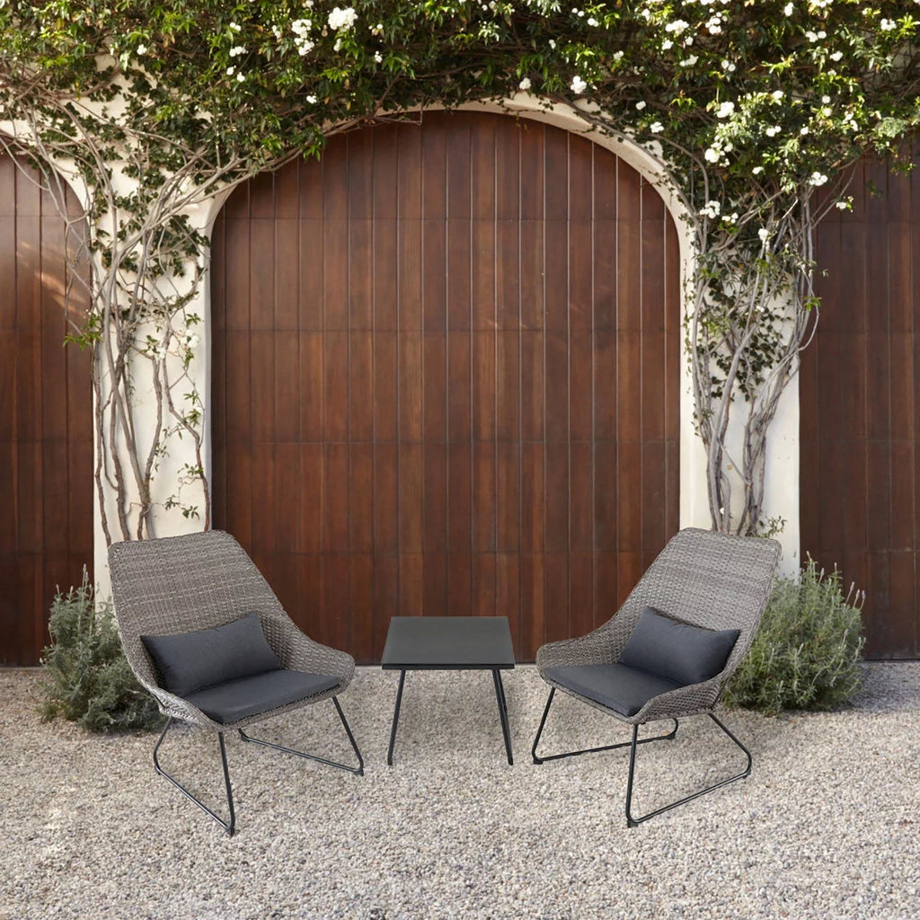 Cambridge 3-Piece Outdoor Wicker Chat Set
