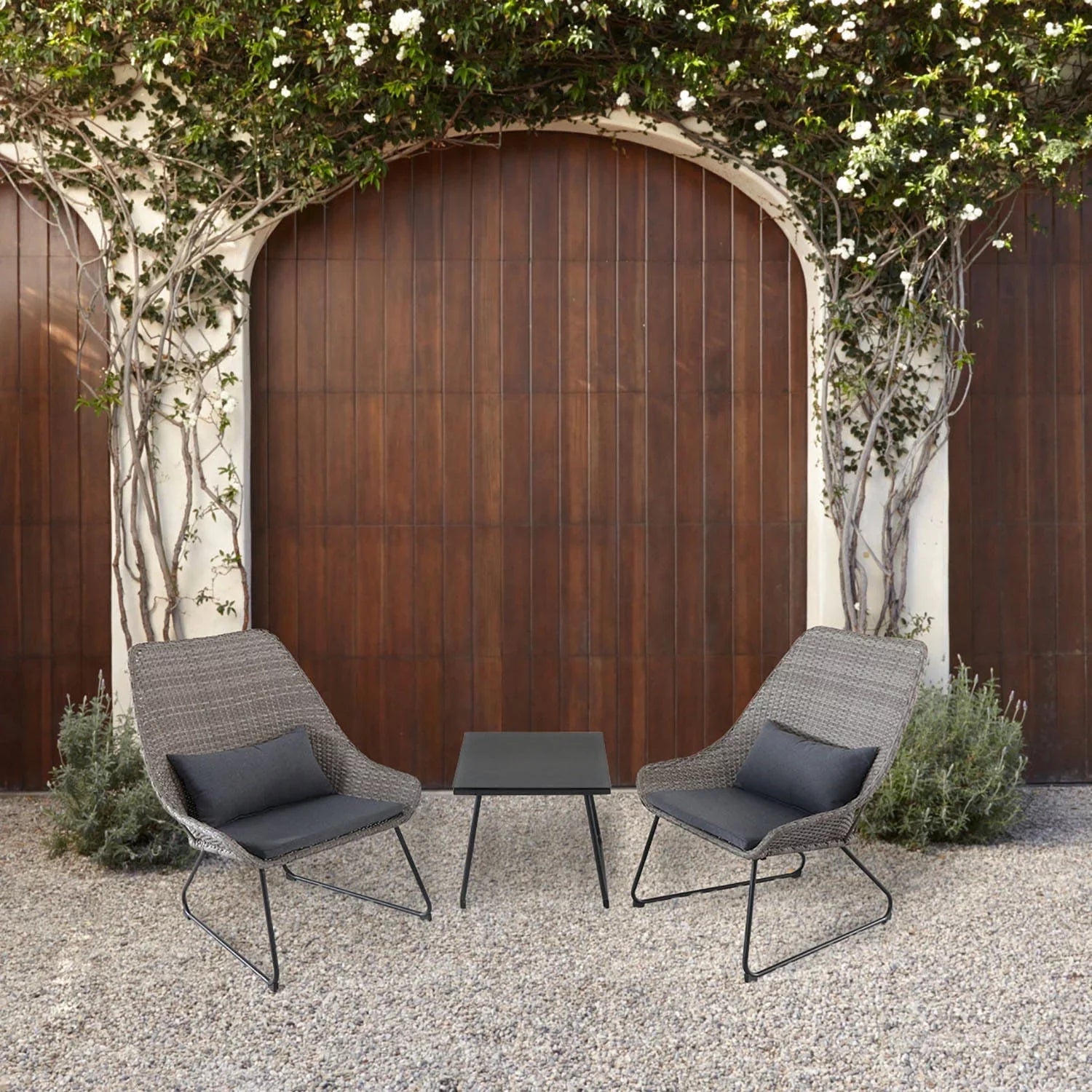 Cambridge 3-Piece Outdoor Wicker Chat Set