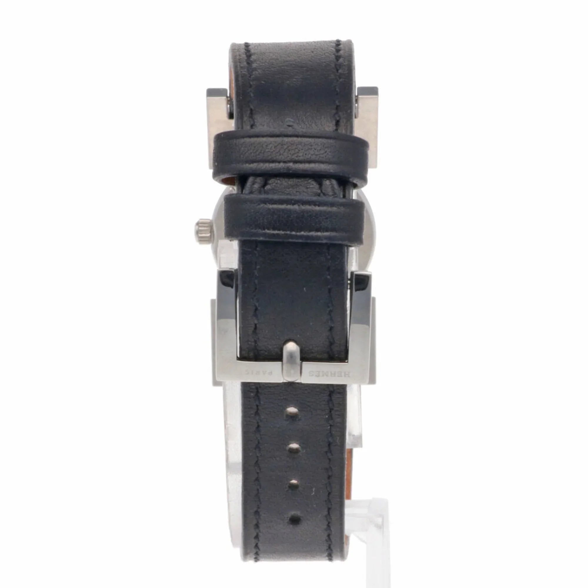 Pre-Owned Hermes Paprika Watch Stainless Steel PA1.230 Quartz Ladies HERMES Diamond Bezel (Good)
