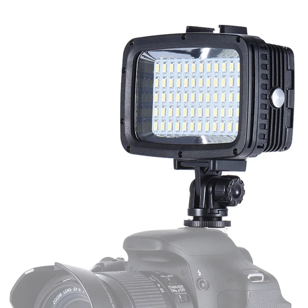 Andoer Ultra Bright 1800LM 3 Modes Waterproof Underwater 40m 5500K 60pcs Diving Fill-in Video Studio Photo for GoPro Hero 10 Yi SJCAM Action Cam & for DSLR w/ Hot Shoe Mount + 3 * Filte