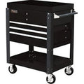 42 x 30.25 x 20.62 in. 4 Drawer Pro Series Slide Top Service Carts - Dark