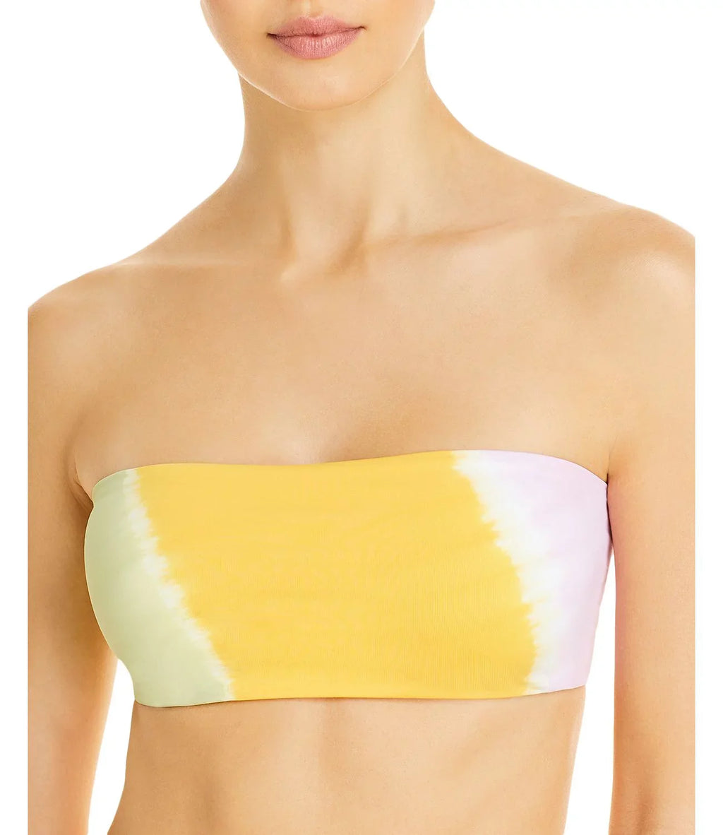 L Space Women's Beach Wave Bandeau Bikini Tops, Yellow, X-Small