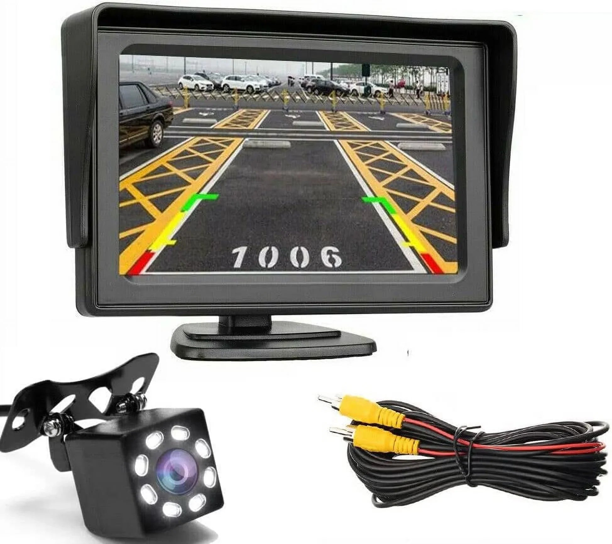 Bileeko Car Backup Camera Rear View System with 4.3" Parking Monitor