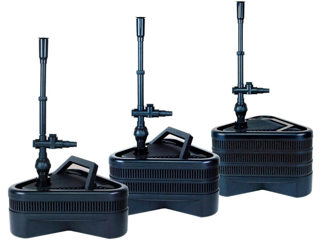 Pond Filter ALL-IN-ONE TRIPLE with UV Sterilizer for up to 2000 Gallons Pond - Includes Quiet One® 4000 Pump