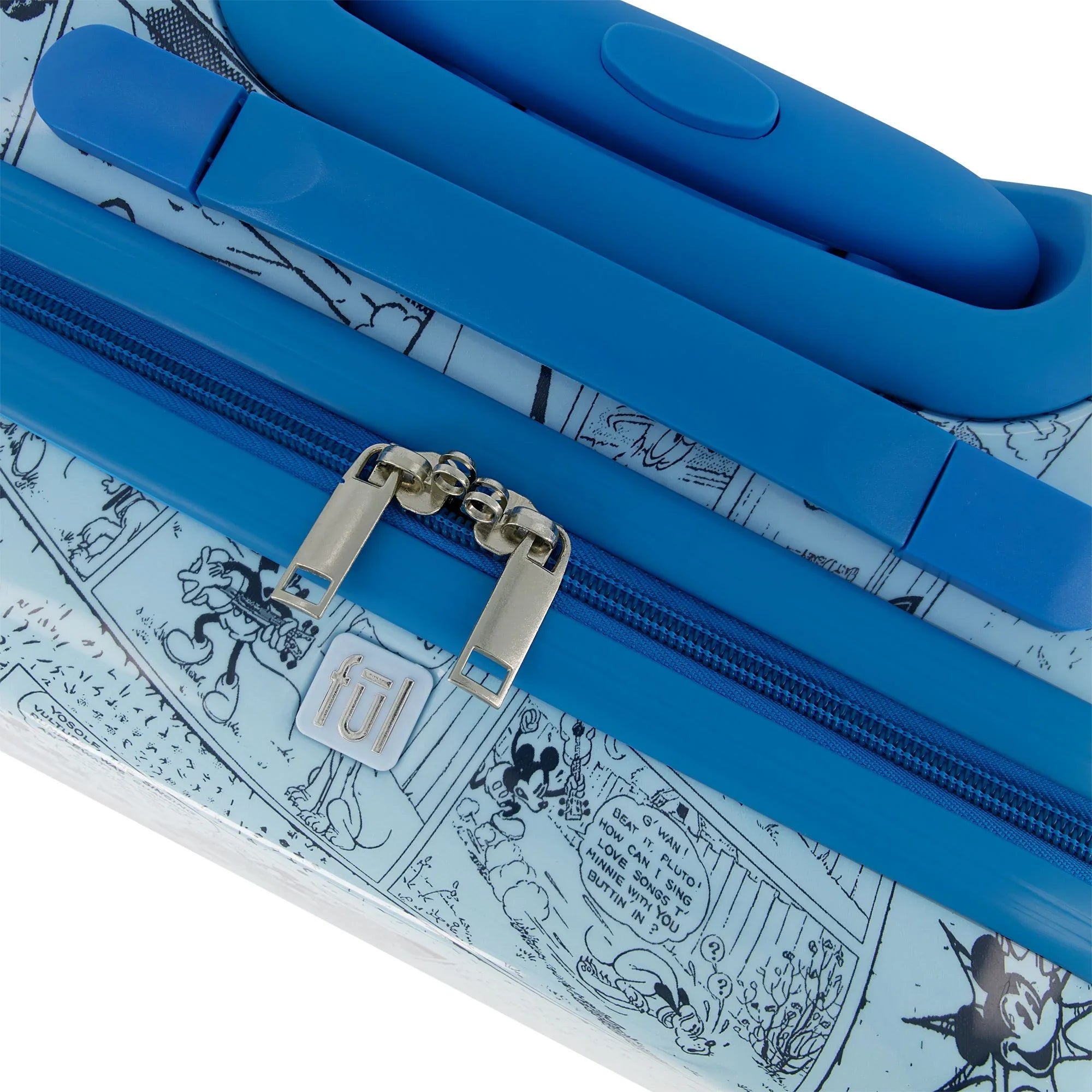 Disney Mickey Mouse 21 Inch Kids Rolling Luggage, Hardshell Carry On Suitcase with Spinner Wheels, Blue