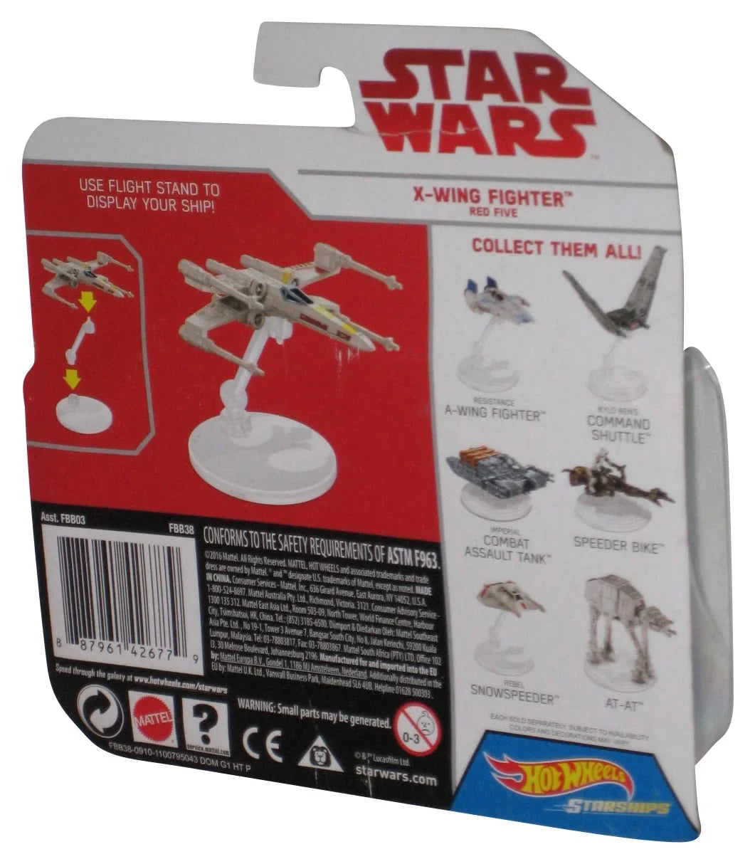 Star Wars Hot Wheels (2016) X-Wing Fighter Red Five Starship Vehicle Toy