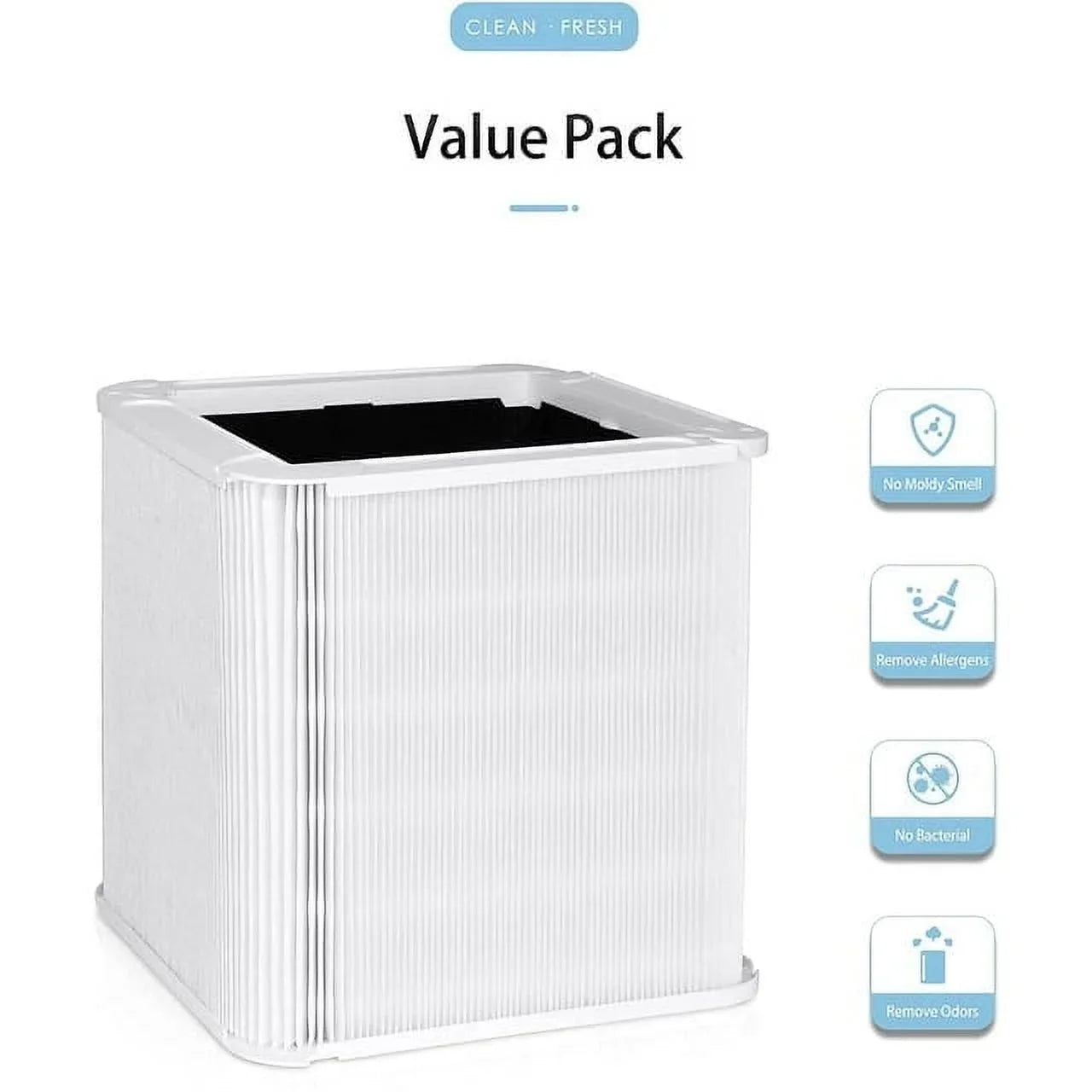 211+ HEPA Replacement Filter for Blue Pure 211+ Air Purifier (Non-Auto), Foldable Activated Carbon Filter