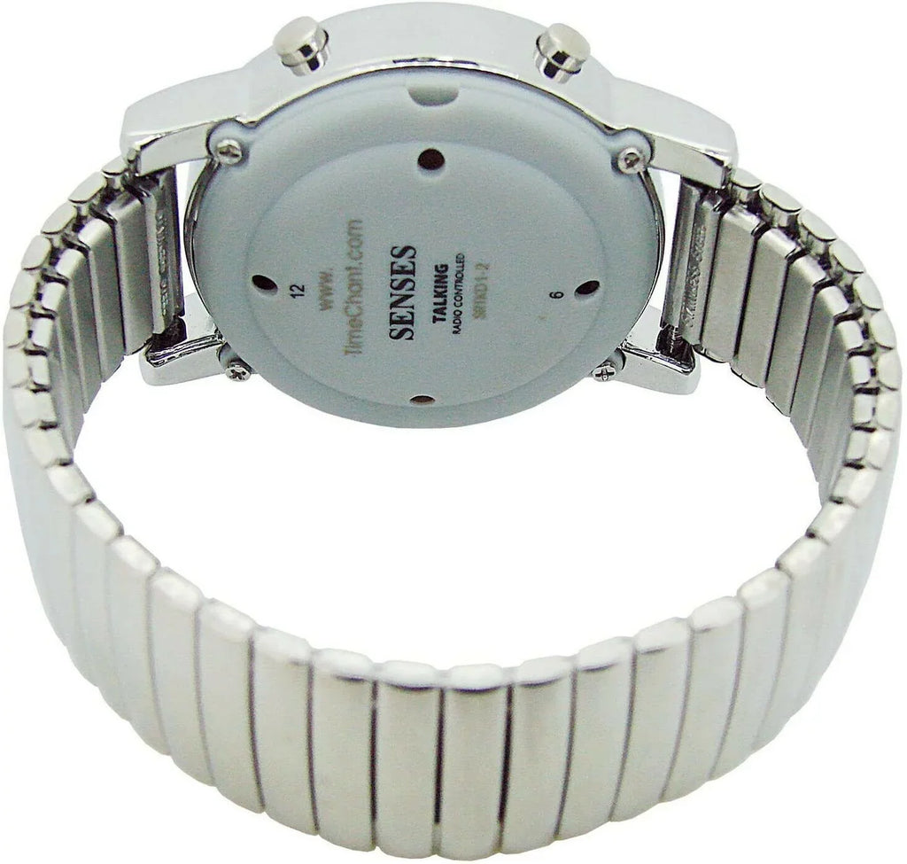 Five Senses Atomic Talking Watch - Sets Itself Senses Metal Easy-to-Read Talking Watch For Elderly Seniors Hard of Hearing Vision Impaired (1021)