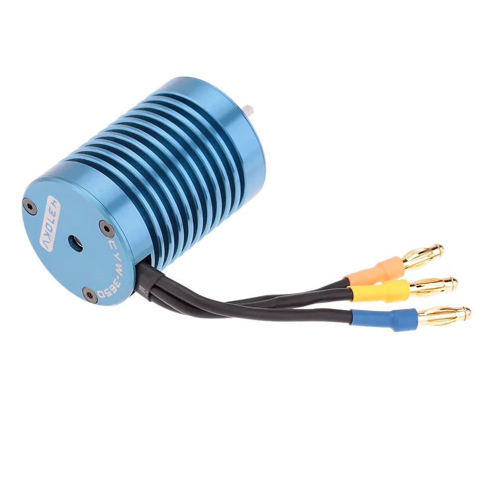 Meterk 3650 4370KV 4P Sensorless Brushless Motor with 45A Brushless ESC（Electric Speed Controller）for 1/10 RC Off-Road Car