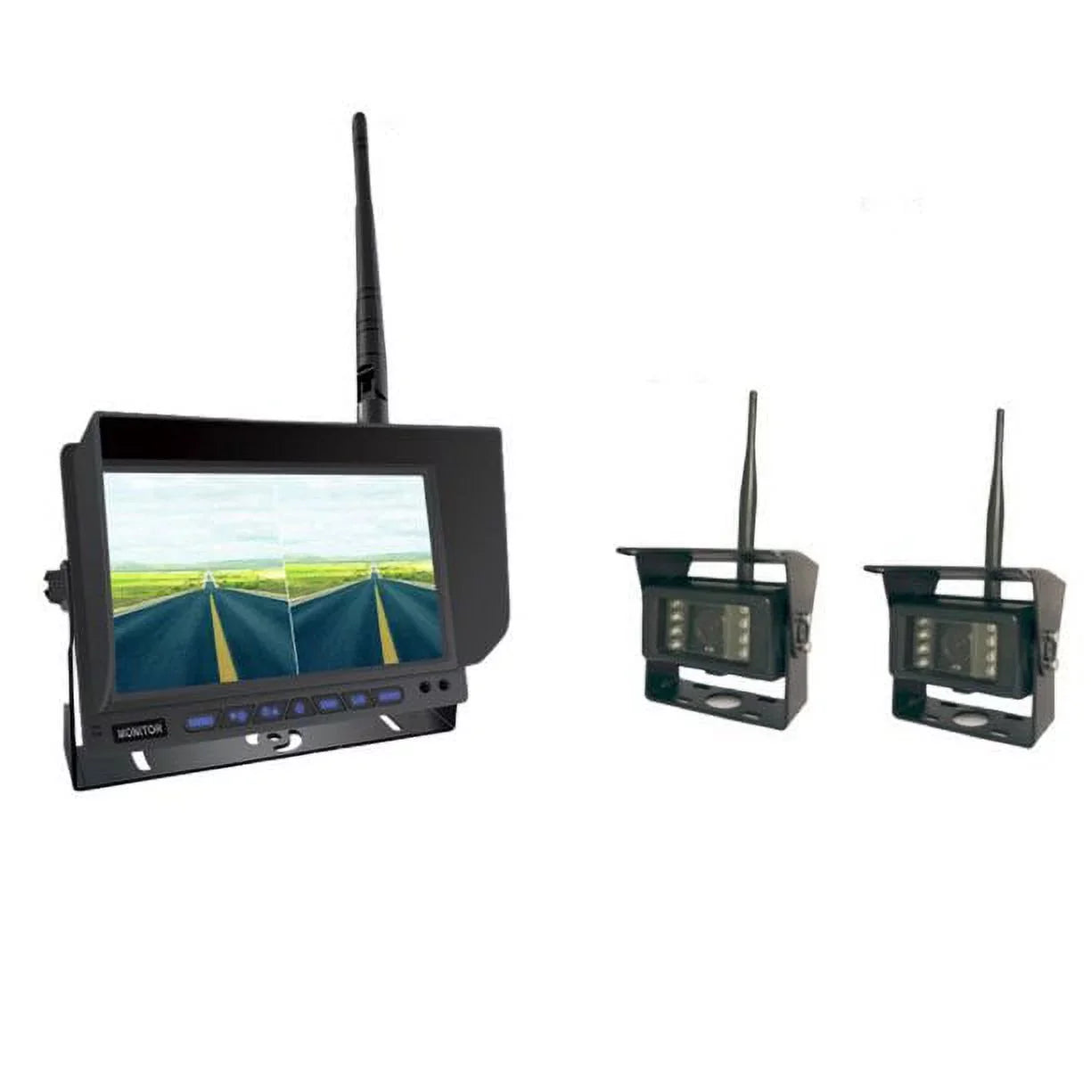 BOYO VTC701AHD-Q2 Vehicle AHD Backup Camera System with 7” Monitor and Backup Camera for Car, Truck, SUV and Van (2 Channel)
