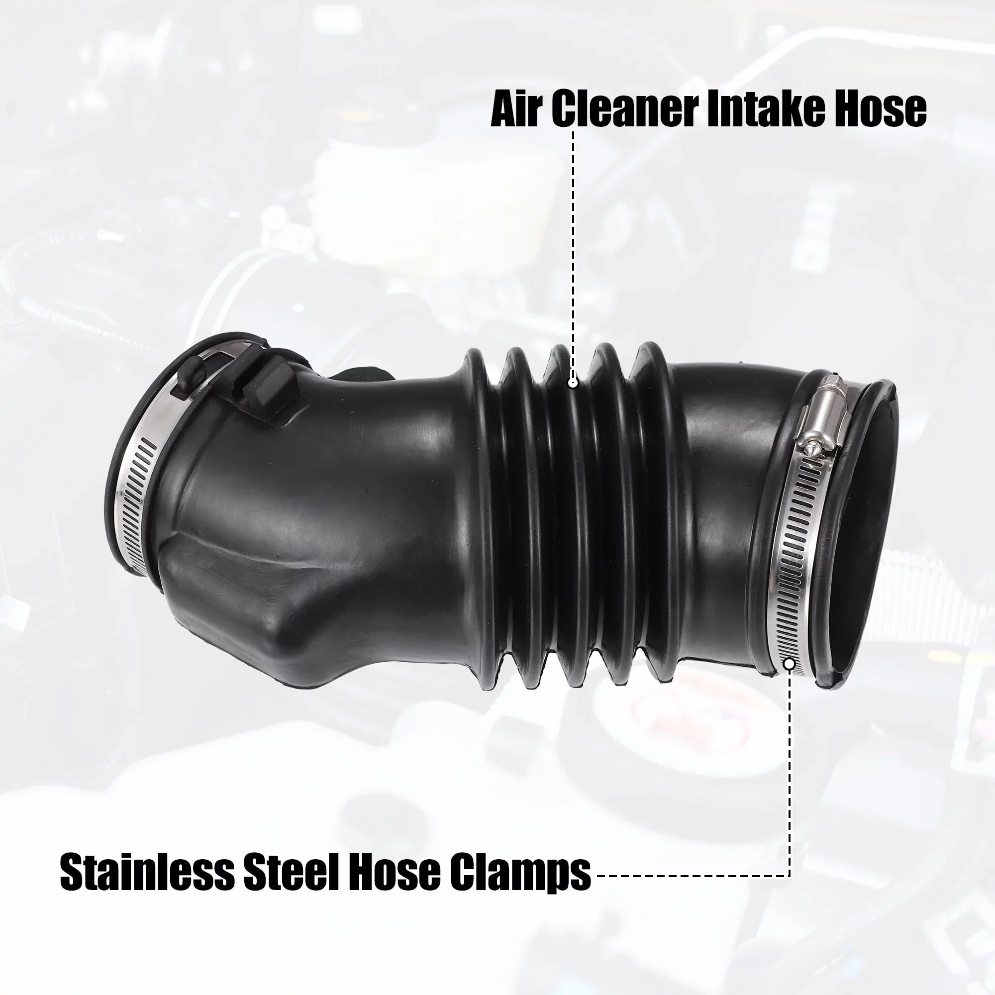 Unique Bargains Air Cleaner Intake Hose with Stainless Steel Hose Clamps for Honda Pilot 2009 - 2015