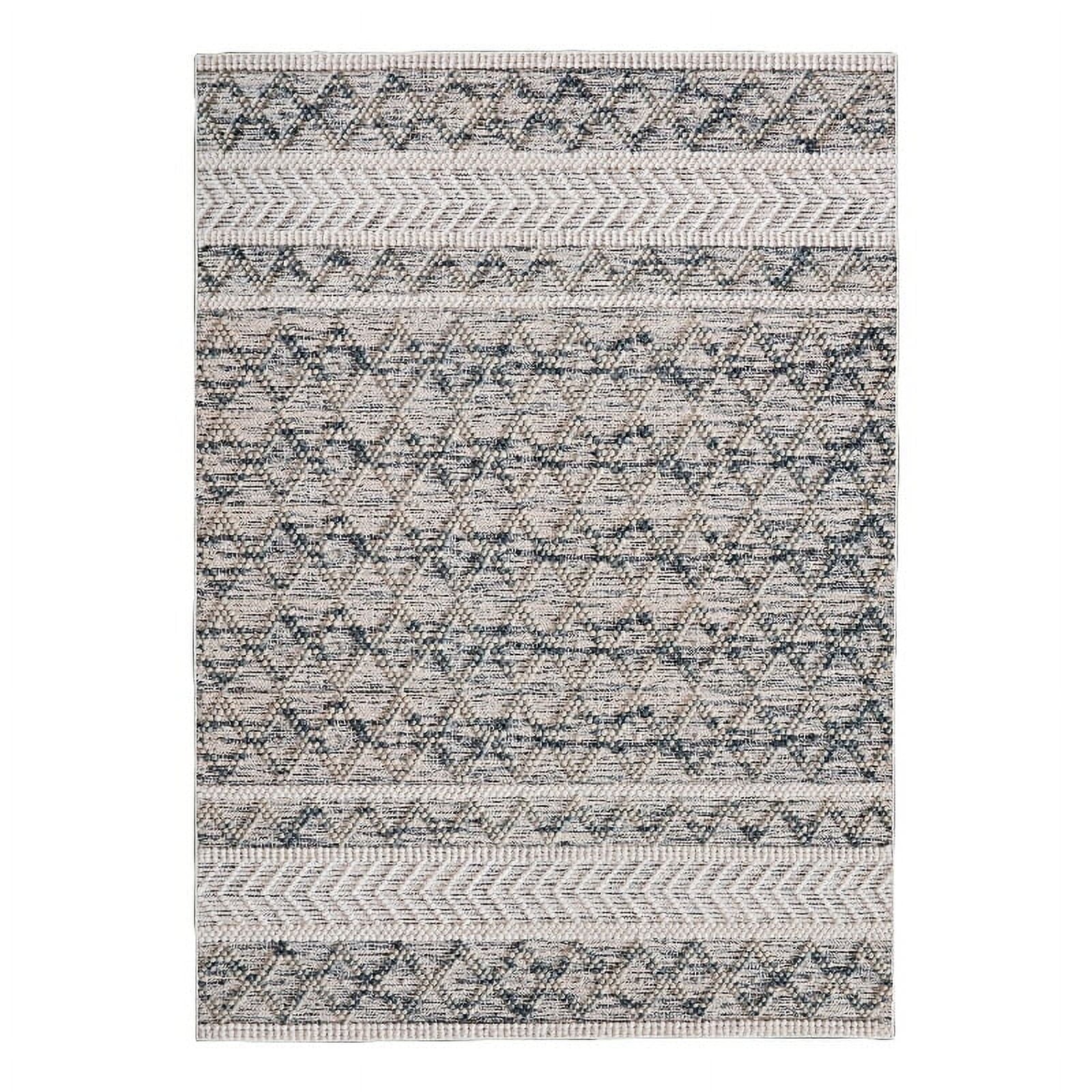 Linon Marion Macomb Polyester 8' x 10' Area Rug in Cream