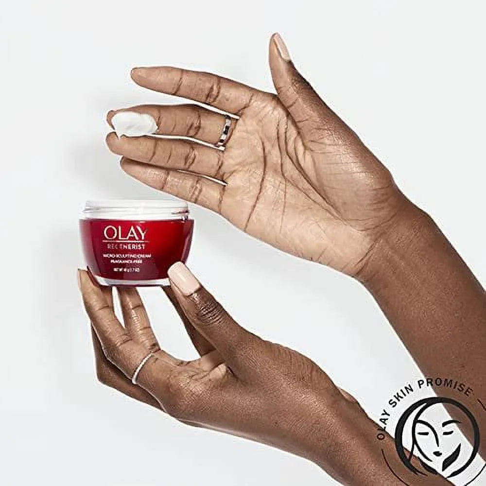 Olay Regenerist Micro-Sculpting Cream and Retinol24 Night Serum Gift Set (Essence 1 oz + Moisturizer 1.8 oz)