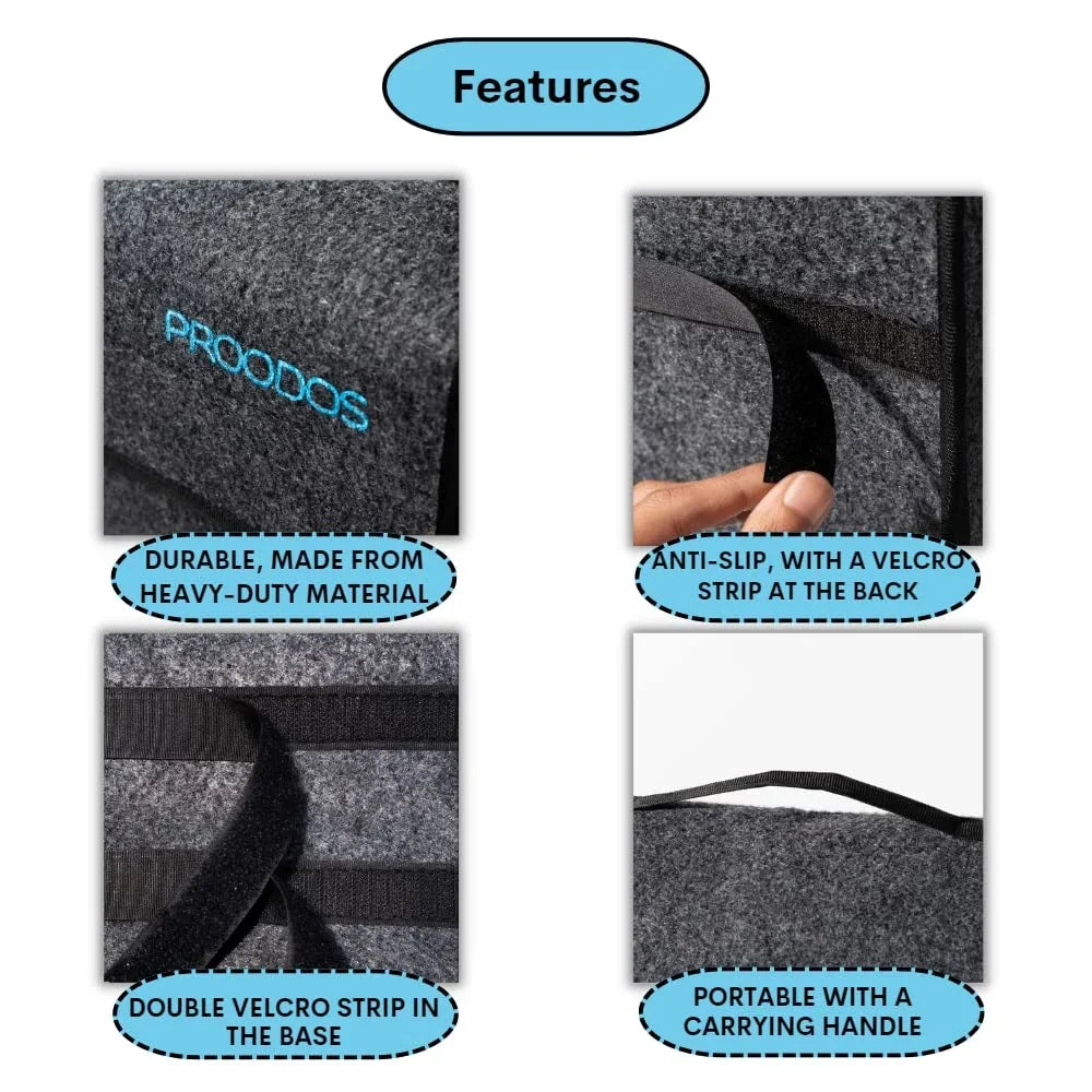 Car Accessories Car Boot Organizer Suitable For All Vehicles Car Organizer (Polyester)
