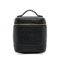 Pre-Owned Authenticated Chanel CC Caviar Vanity Bag Leather Dark Unisex (Good)