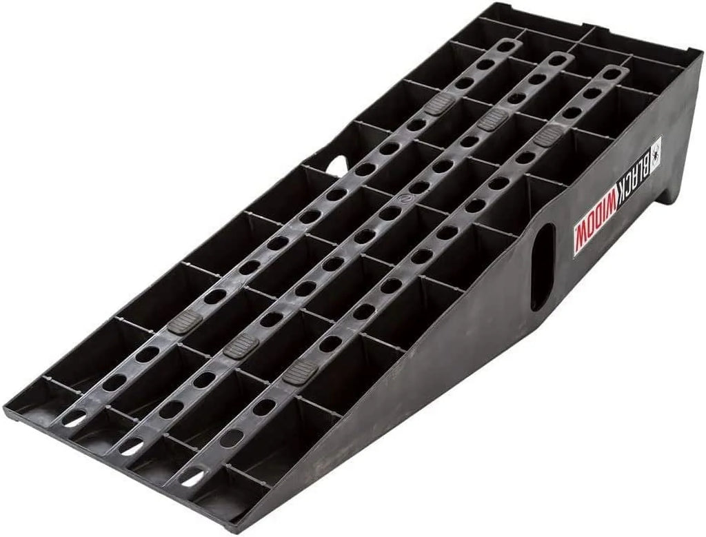 PSR295 Plastic Car Service Ramps - Lifts Vehicles 6.25" H for Maintenance or Oil Changes - Each Ramp is 12" W - Pack of Two - 10,000 lbs. Capacity Per Pair