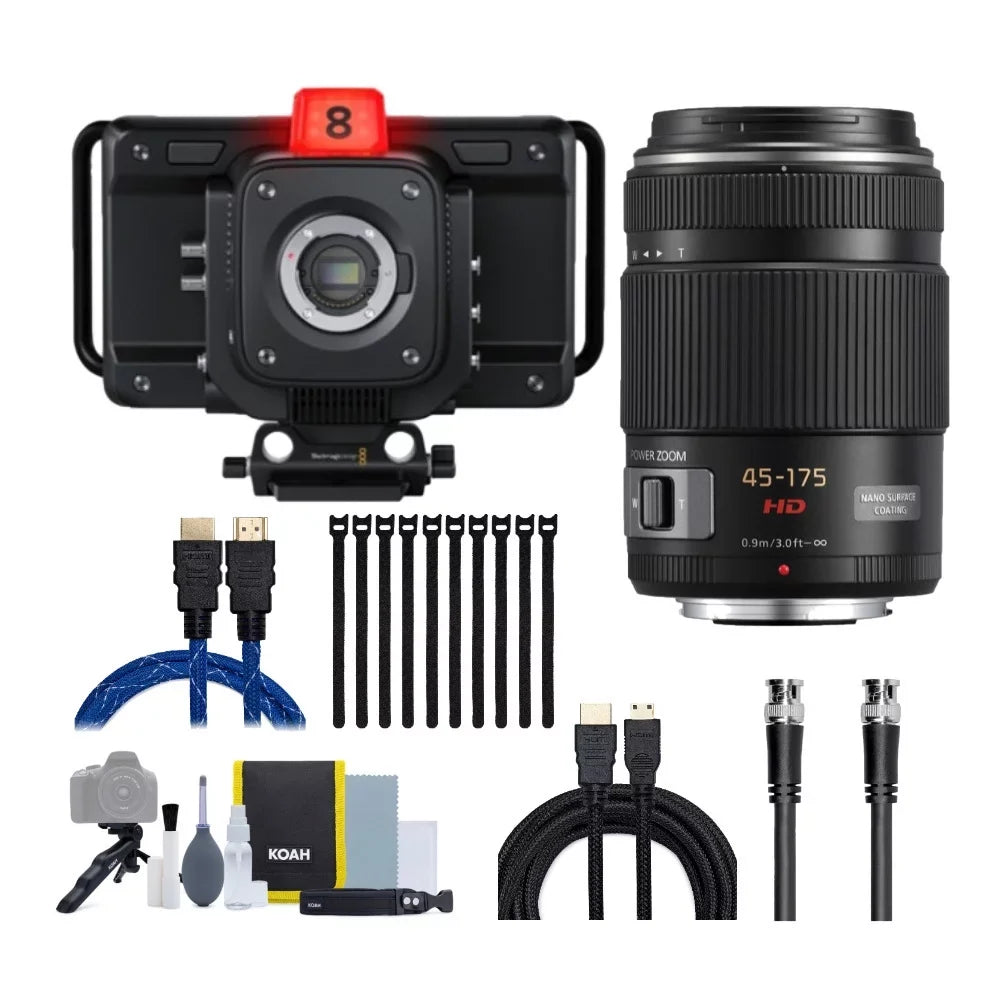 Ebony Design Studio Camera 4K Pro with 45-175mm Lens Bundle