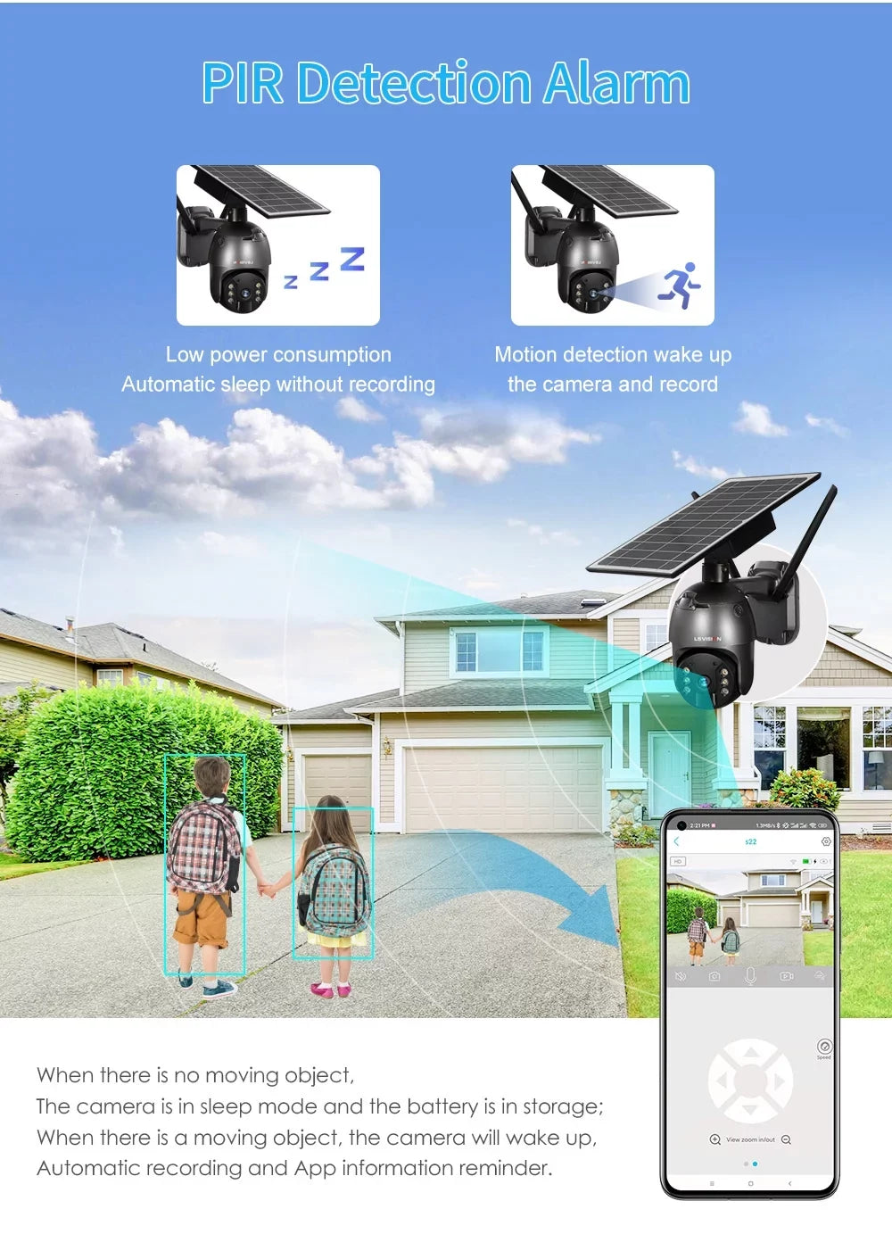 LS VISION 4MP Wifi Wireless Security Camera System Outdoor PTZ Solar Battery Powered Camera