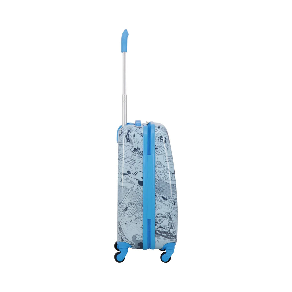 Disney Mickey Mouse 21 Inch Kids Rolling Luggage, Hardshell Carry On Suitcase with Spinner Wheels, Blue