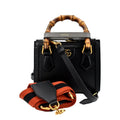 Pre-owned GUCCI Diana Bamboo Mini Leather Tote Bag Dark 702732