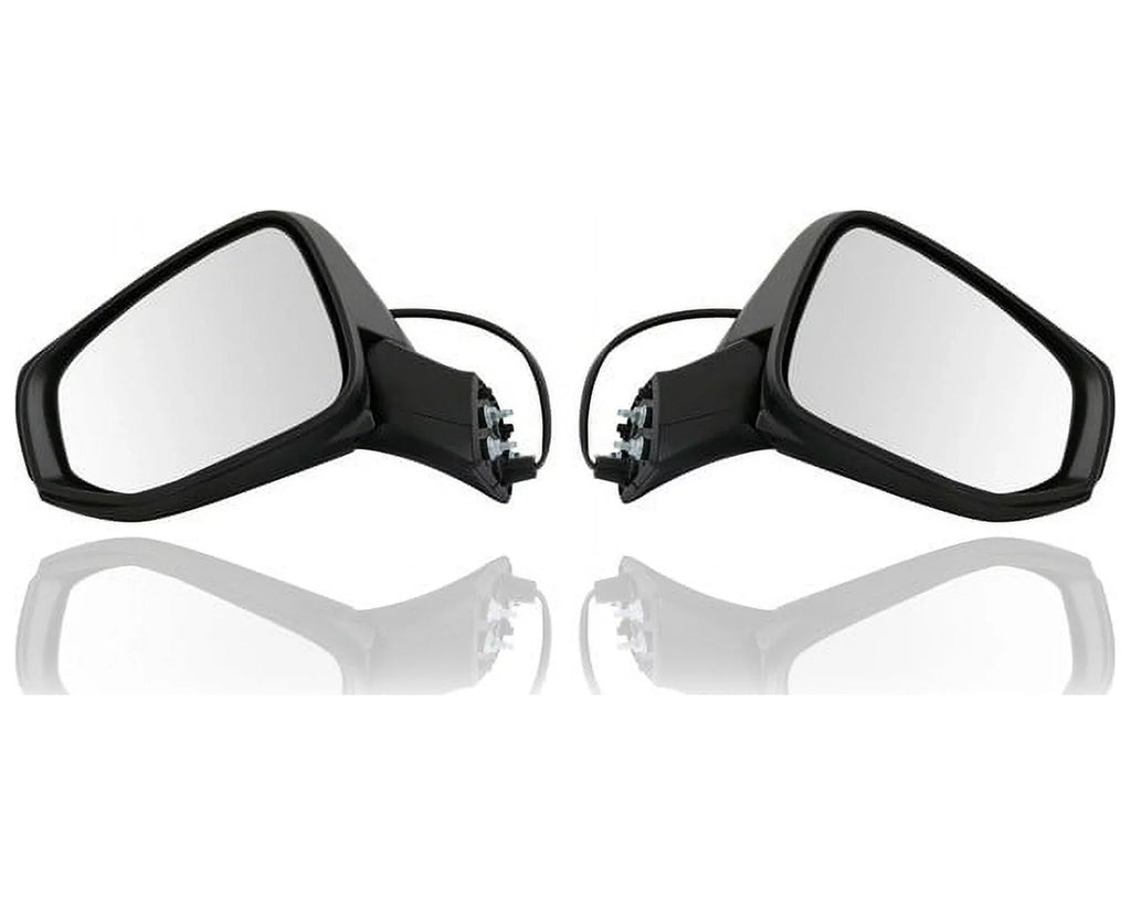 Door Mirror - Compatible/Replacement for '19-21 RAV4/Hybrid LE/North American Built - Non-Heated, Without Signal & Puddle Lamp & Blind Spot & Camera - Textured - Pair Set 879100R261, 879400R261