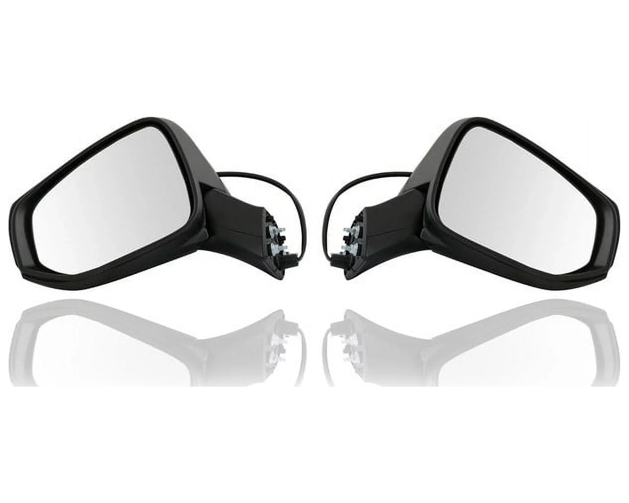 Door Mirror - Compatible/Replacement for '19-21 RAV4/Hybrid LE/North American Built - Non-Heated, Without Signal & Puddle Lamp & Blind Spot & Camera - Textured - Pair Set 879100R261, 879400R261