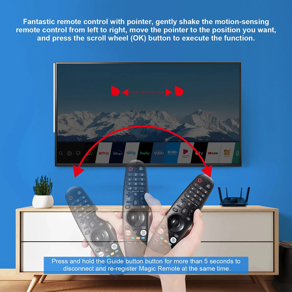 AN-MR20GA New Voice Magic Replacement Remote Control for UHD OLED QNED NanoCell 4K 8K Models Netflix and Prime Video Hot Keys, /Alexa, with Pointer Function