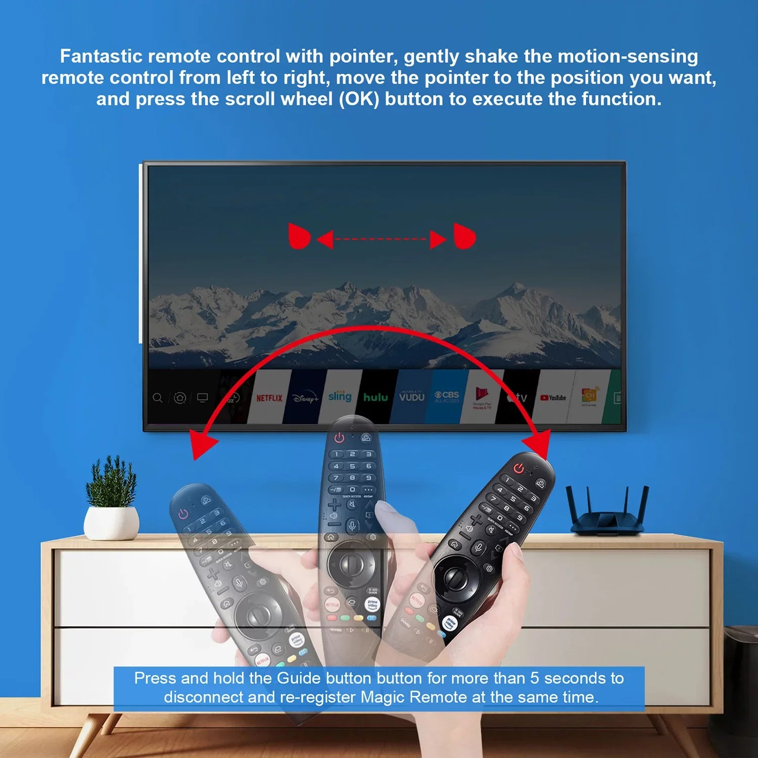 AN-MR20GA New Voice Magic Replacement Remote Control for UHD OLED QNED NanoCell 4K 8K Models Netflix and Prime Video Hot Keys, /Alexa, with Pointer Function
