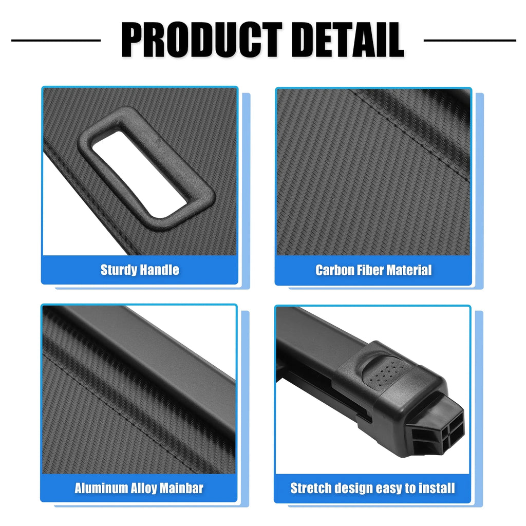 Unique Bargains Retractable Cargo Cover Rear Trunk cover Shield Shade Fit for Nissan Rogue 2021-2024 Not for Rogue Sport