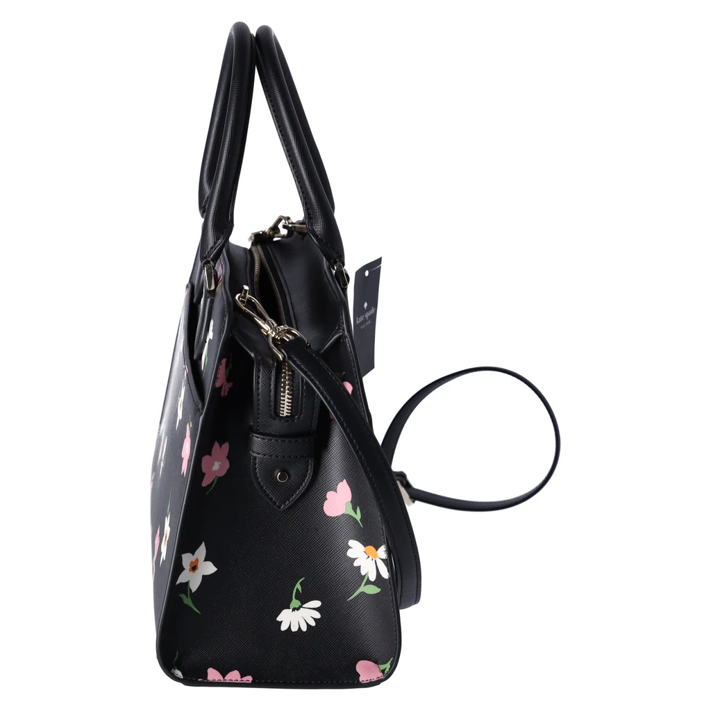 Kate Spade New York Madison Floral Waltz Medium Satchel Ebony Multi
