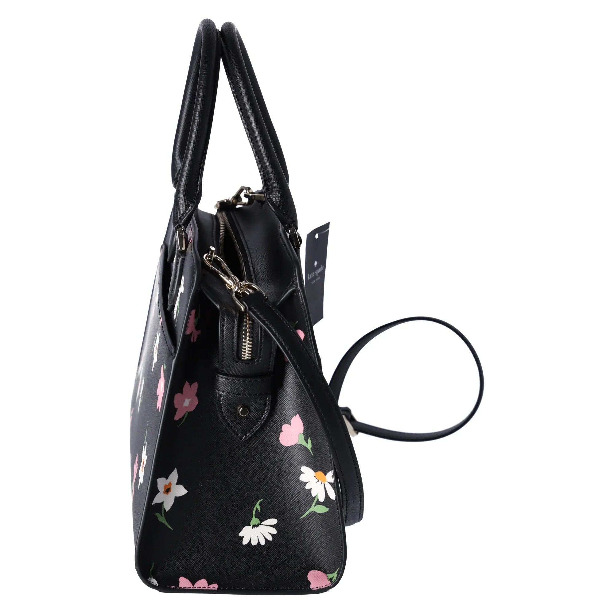 Kate Spade New York Madison Floral Waltz Medium Satchel Ebony Multi