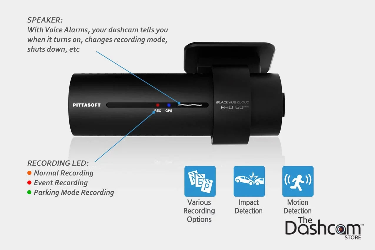 Jet DR750S-1CH Single-Lens 1080p/60fps GPS WiFi Dashcam w/ 16 GB Memory Card