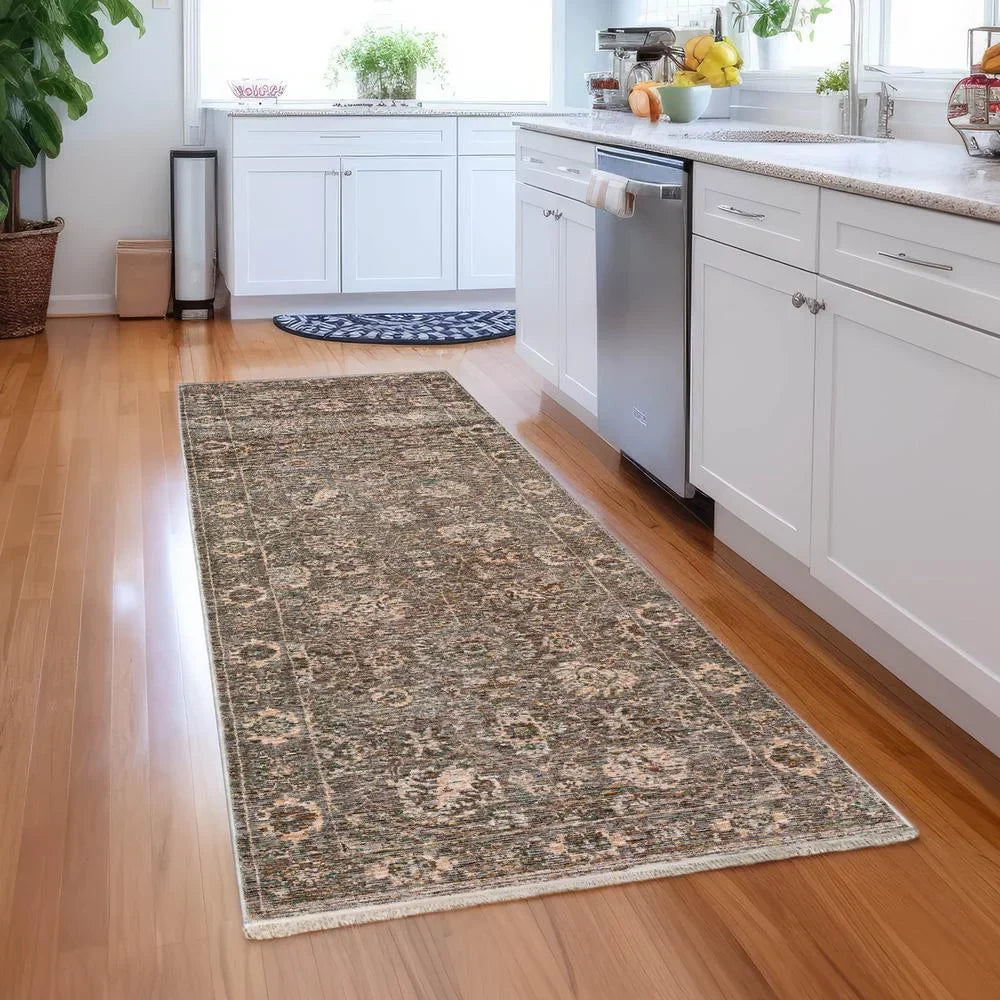 Dalyn Rugs Yarra YA5 Pewter 2'3" x 7'10" Runner Rug