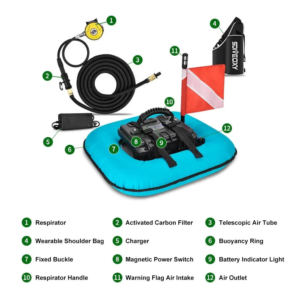 Andoer Diving equipment,PortableSpirastell Pristin With