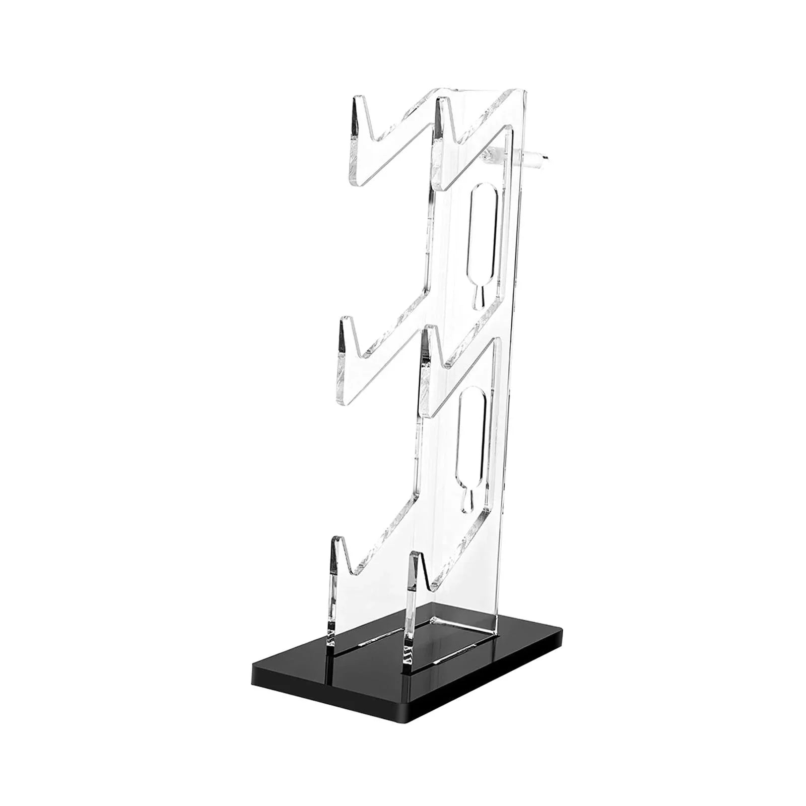 3 Tier Controller Bracket Gadget Non Slip Mat Durable Transparent Decoration Acrylic Headset Hanger for Game Desk Controller Accessories PS5 Dark