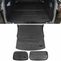 Ikon Motorsports Trunk Mats Cargo Liner Compatible with 2020-2023 Tesla Model Y Jet TPE All Weather Waterproof Anti-Slip Frunk Trunk Under Cargo Storage Liner Mat Interior Accessories 3PCS