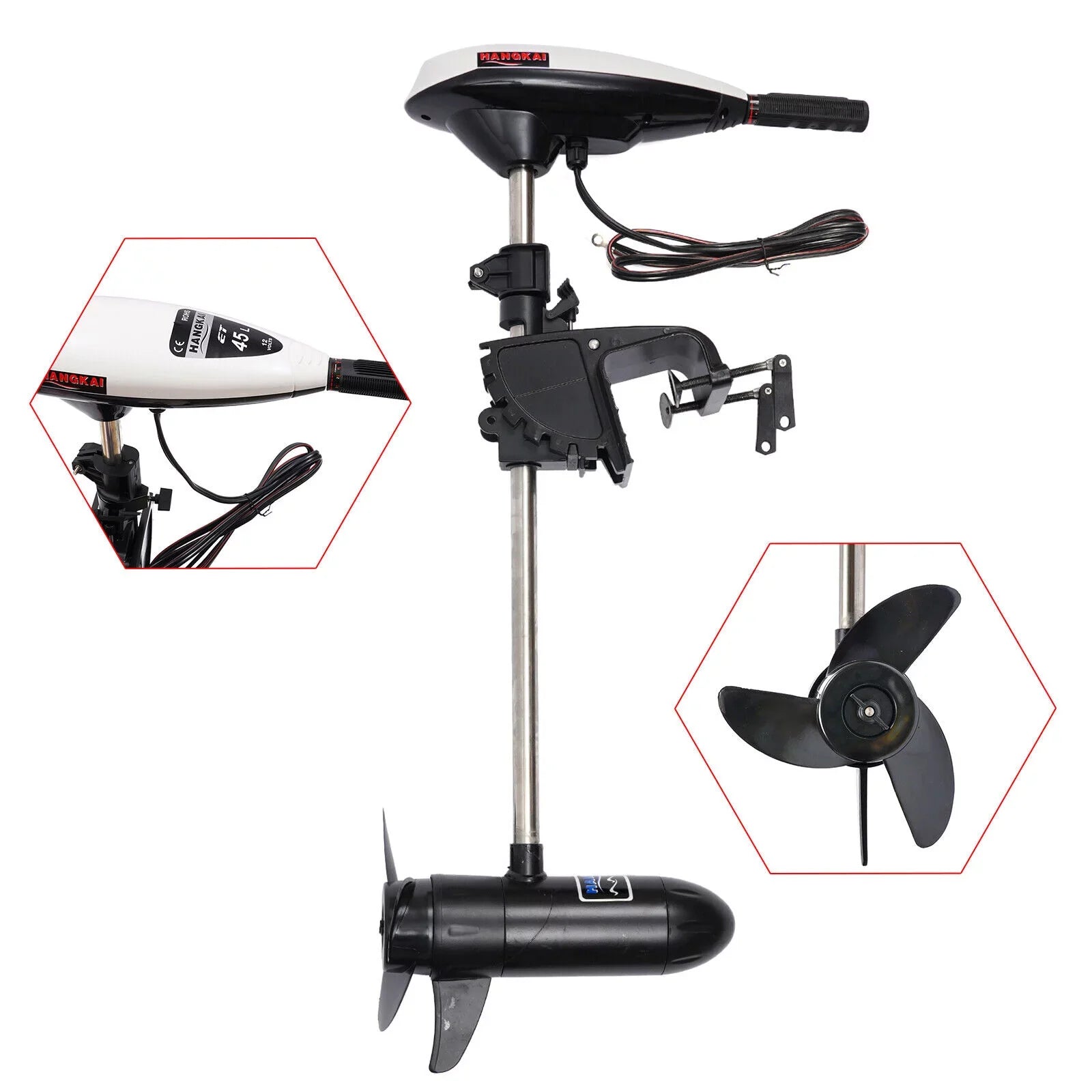 12V Electric Trolling Motor Outboard Motor Engine Fishing Boat Kayak Engine