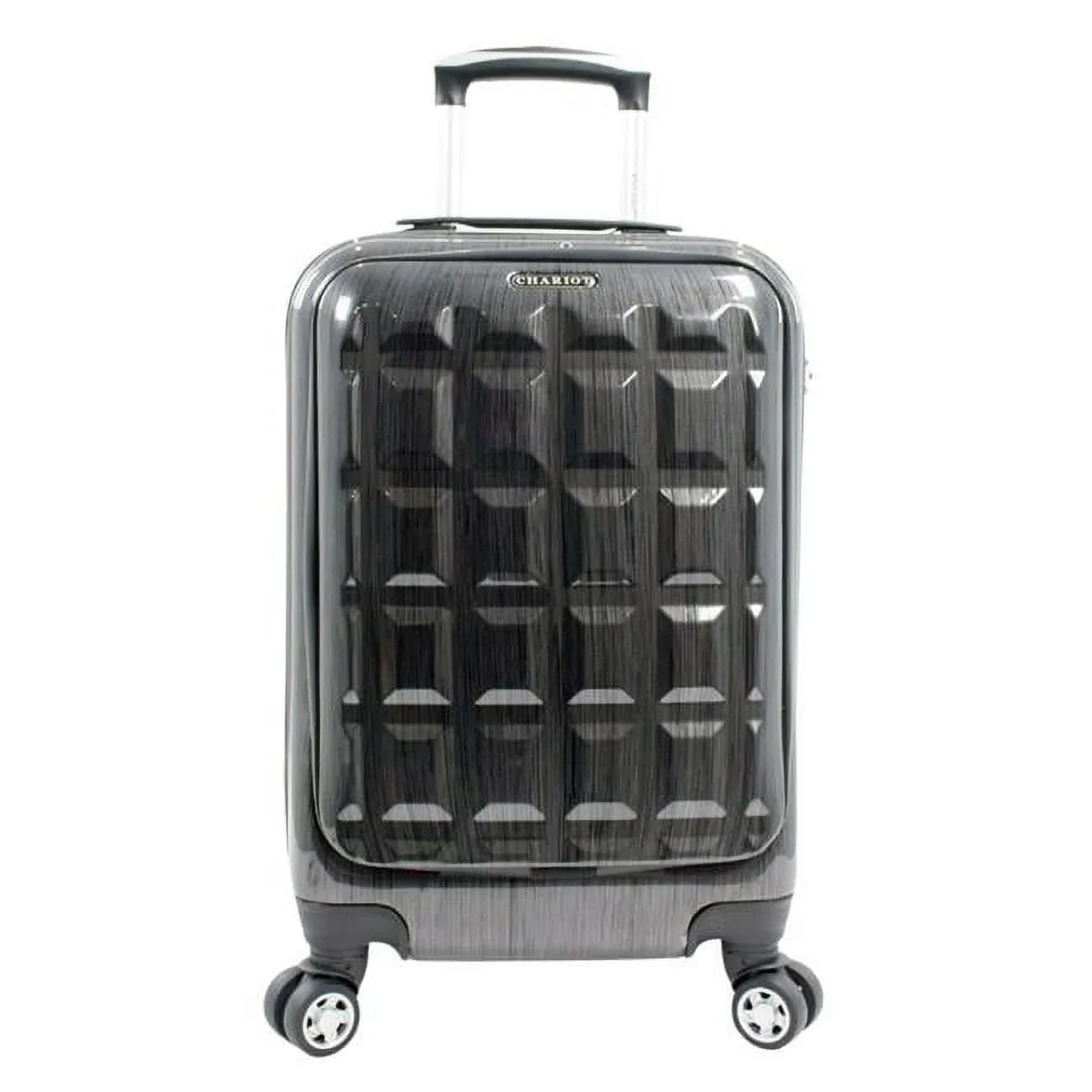 Duro 20-inch Carry-On Spinner Luggage with Laptop Pocket - Grey