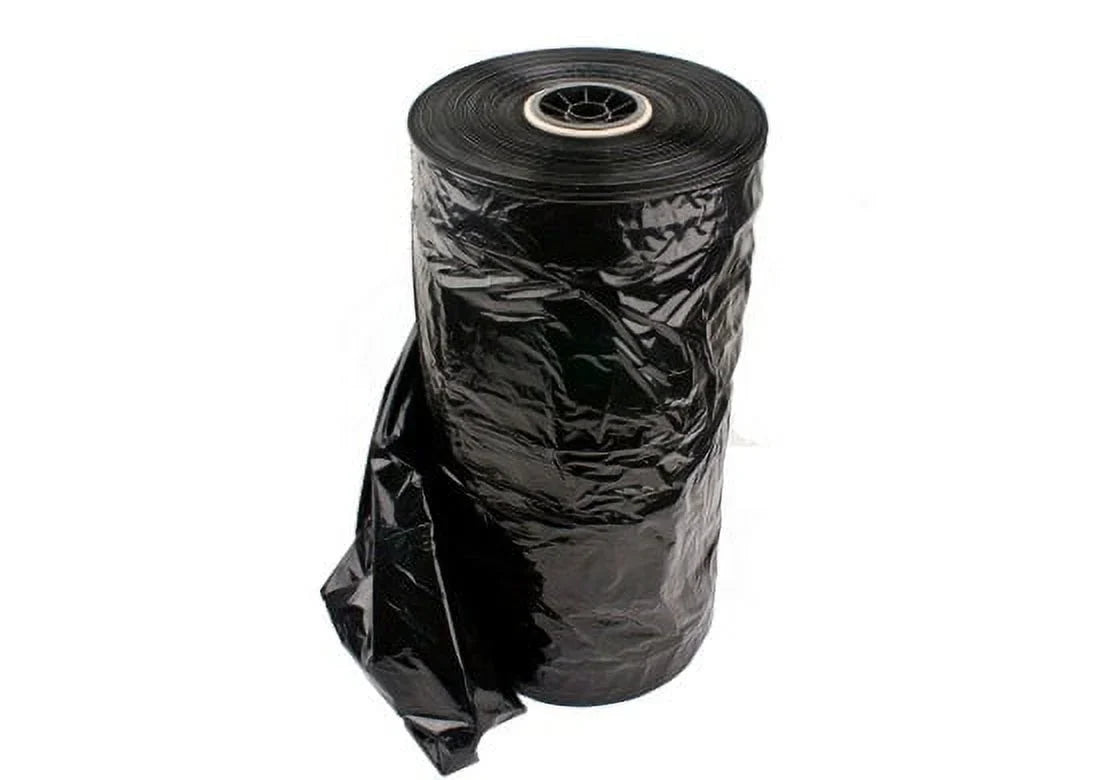 NAHANCO Plastic super Mass garment bags on a roll, 36"H , Ebony - 500/ROLL