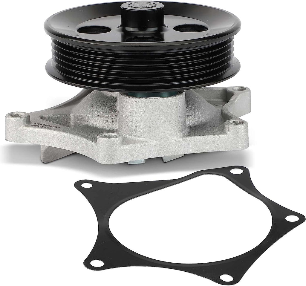 A-Premium Engine Water Pump with Gasket & Pulley Compatible with Chevrolet Equinox 2018-2021 Malibu 2016-2022 Spark Cruze GMC Terrain Buick Encore