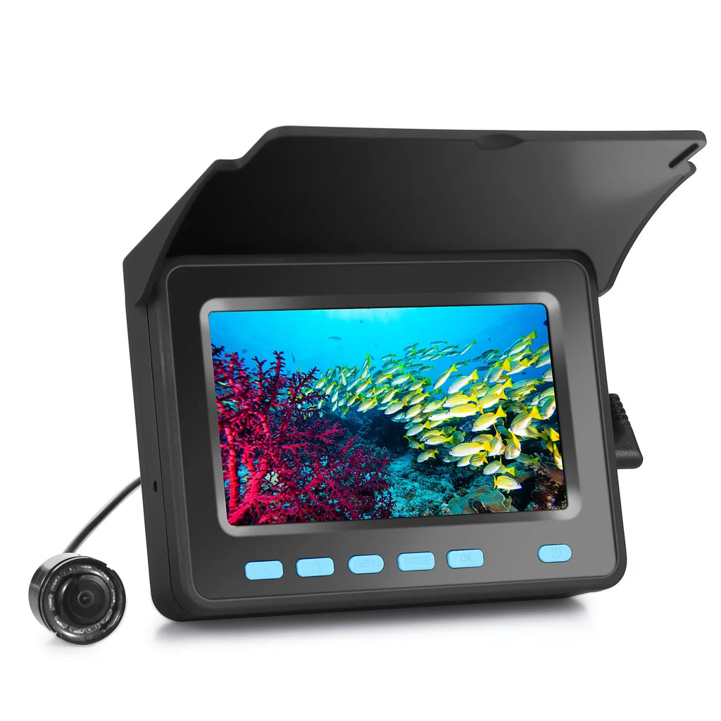 Underwater Fishing Camera with 4.3'' LCD - 20M/30M 1200TVL Fish Finder with 8PCS IR LED Night Vision for Ice and Boat Fishing