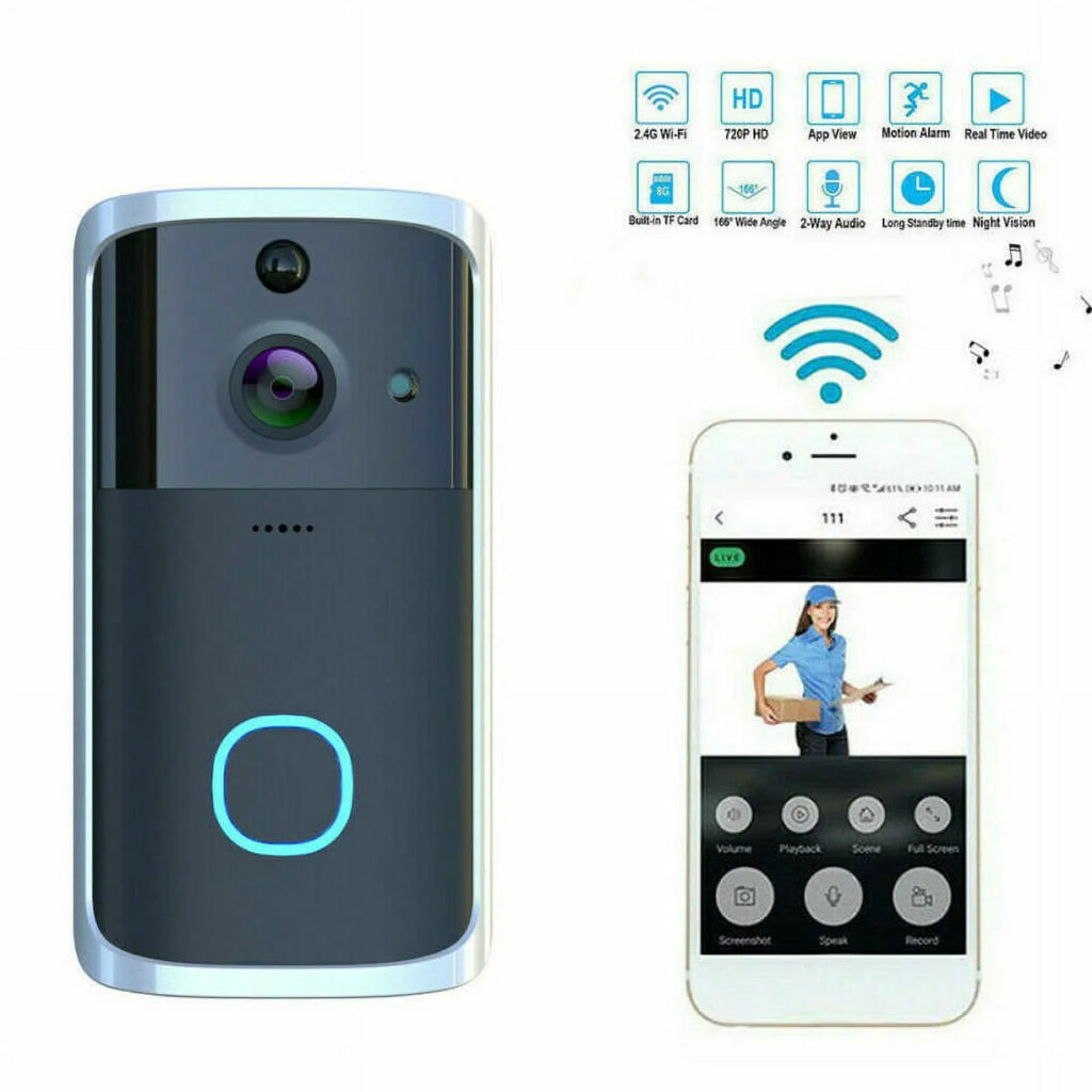 WiFi Visual Ring Smart Doorbell Smart Home Wireless Camera Video Door Bell Phone Intercom Homekit Security Automation Jet