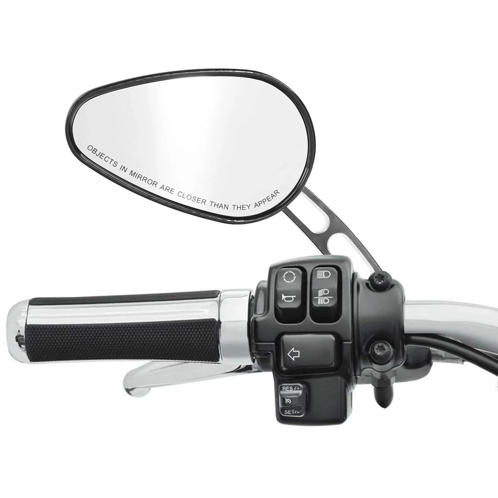 Teledu Dark Rear View Mirrors Harley Softail Deluxe FLSTN Fits 2005-2017 Fits 2016 8mm