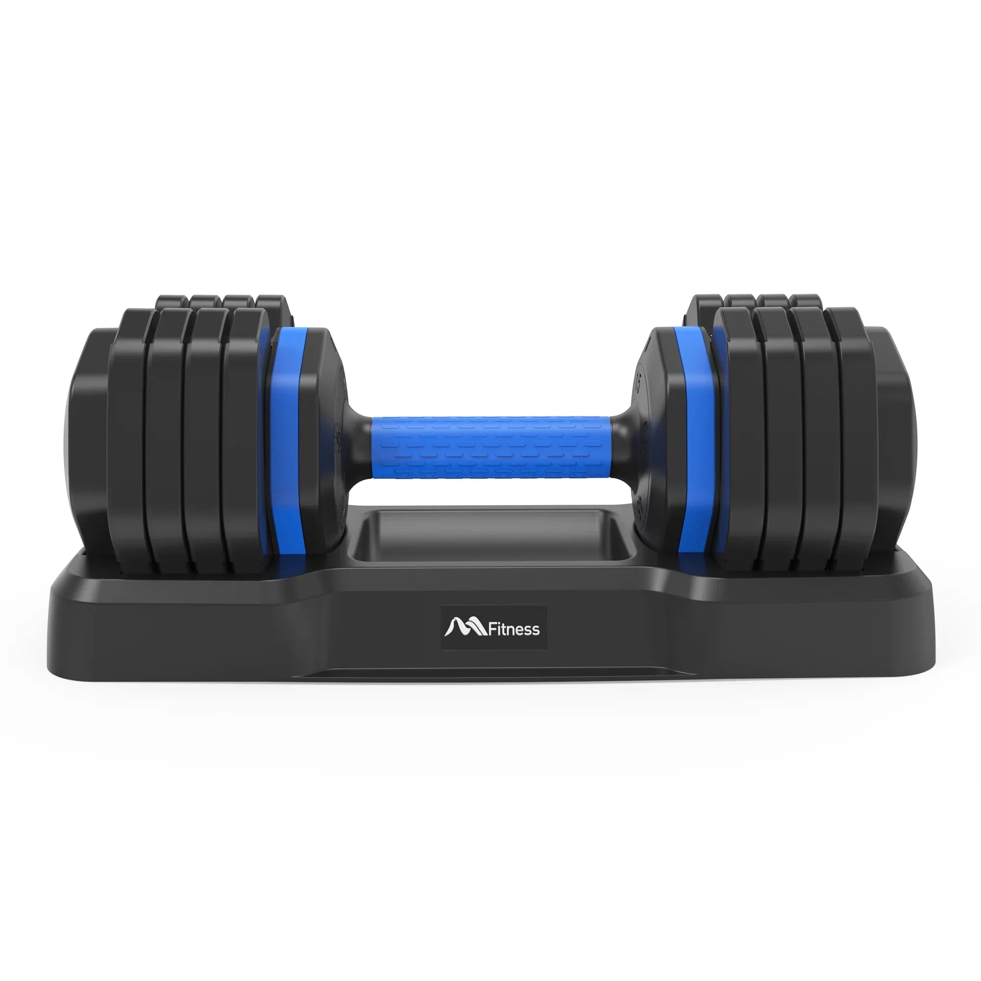Adjustable Dumbbell - 55lb Single Dumbbell with Anti-Slip Handle, Fast Adjust Mass by Turning Handle with Tray, Exercise Fitness Dumbbell Suitable for Full Body Workout