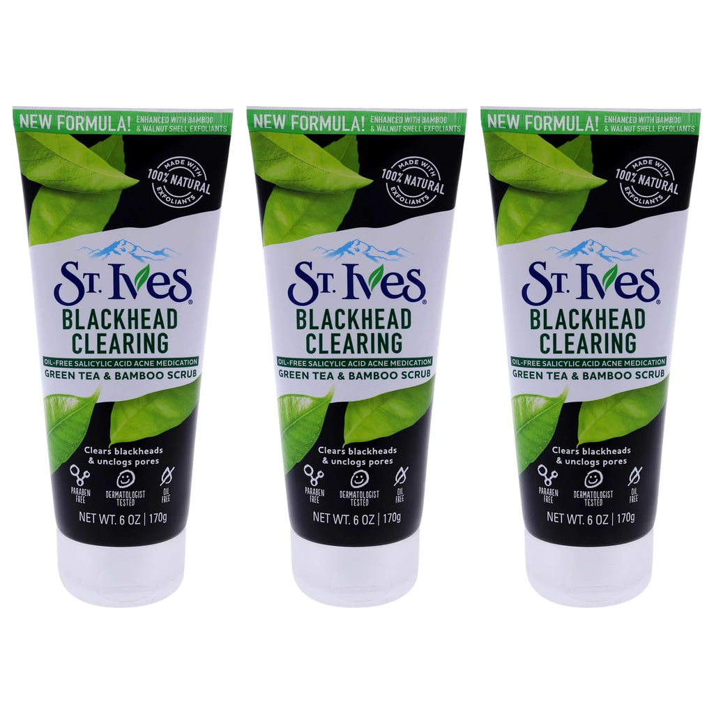 St. Ives Dark Clearing Scrub - Green Tea - Pack of 3 Scrub, 6 oz