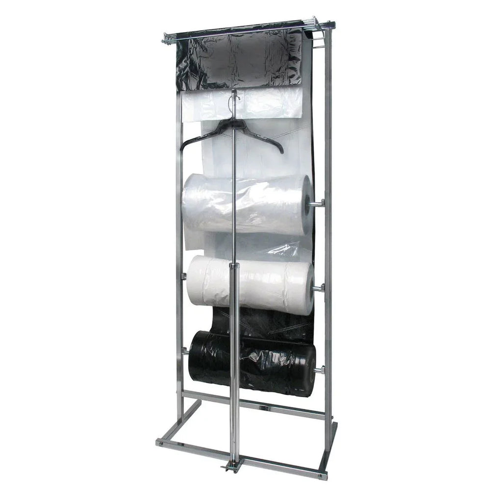 NAHANCO Plastic super Mass garment bags on a roll, 36"H , Ebony - 500/ROLL