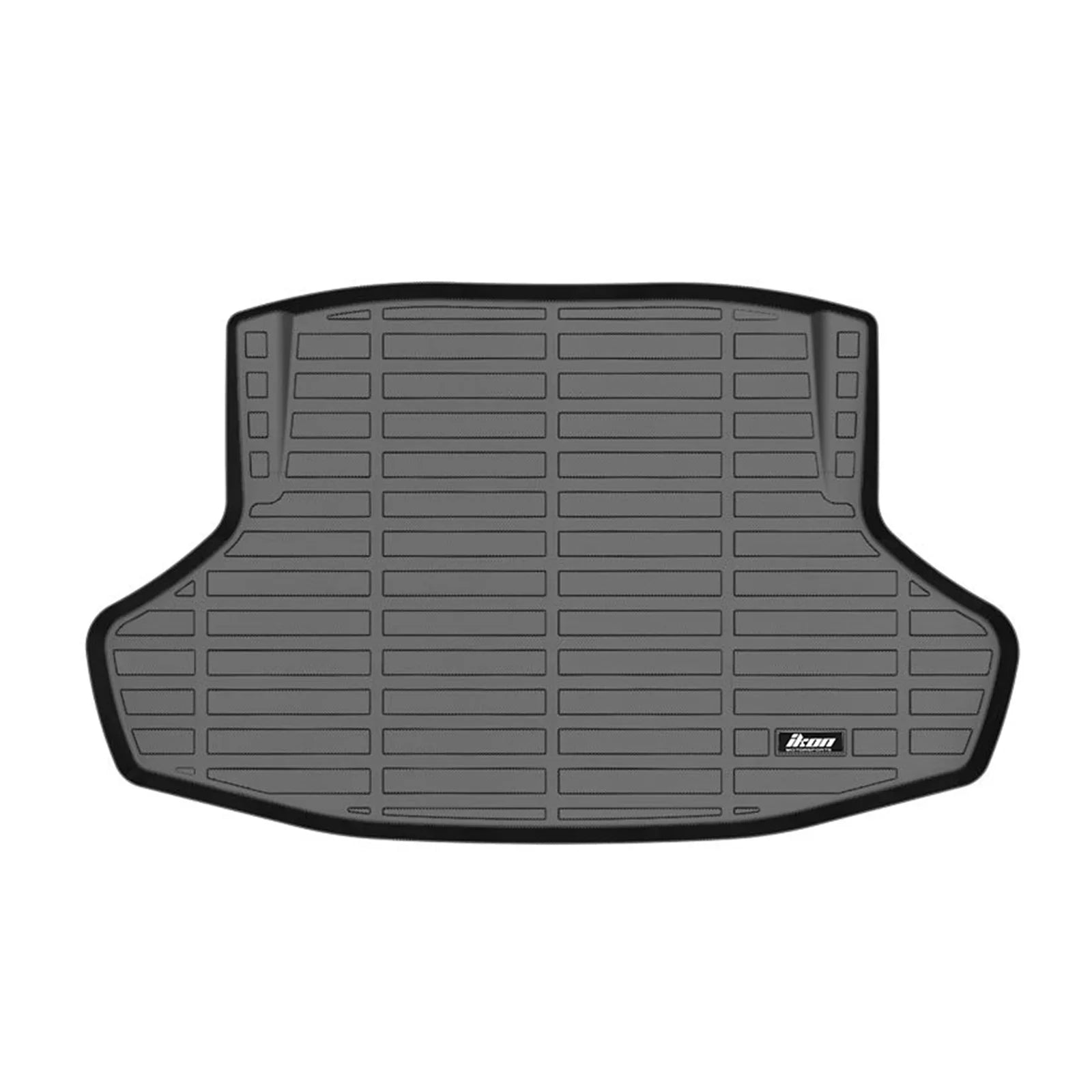 Ikon Motorsports 3D TPE Floor Mats + Trunk Mat, Compatible with 2022-2024 Honda Civic Ebony All Weather Waterproof Anti-Slip Floor Liners Front & 2nd Row Full Set Interior Storage Cover Accessories