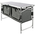 SKYSHALO Folding Portable Cook Station 3 Adjustable Heights Camping Kitchen Table