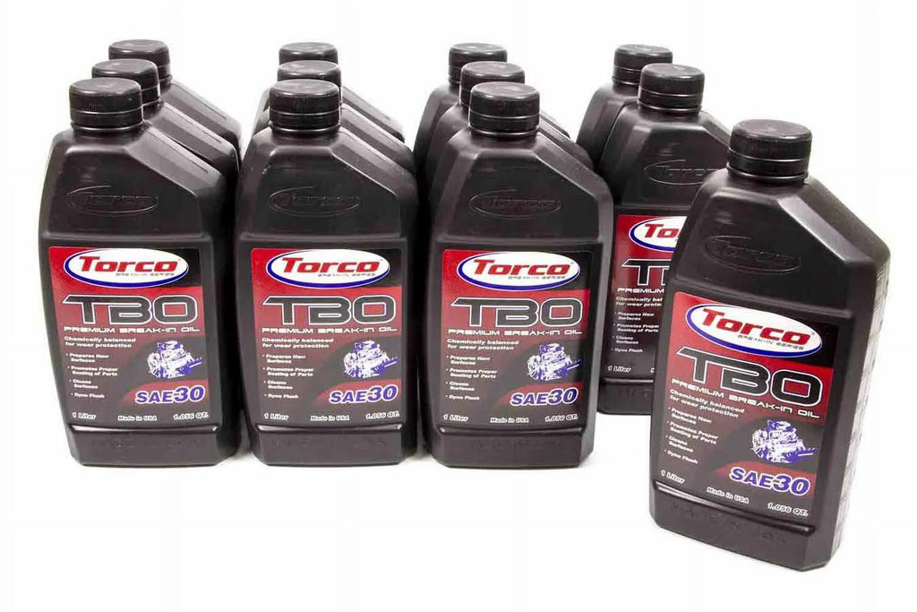 Torco 1 Litre TBO ZDDP 30W Conventional Break-In Motor Oil - Set of 12