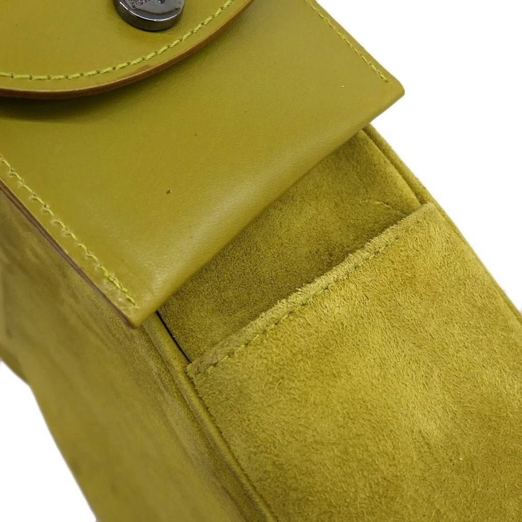 Pre-Owned Salvatore Ferragamo SALVATORE FERRAGAMO Gancini One Shoulder Bag Suede Green BC217651 (Good)